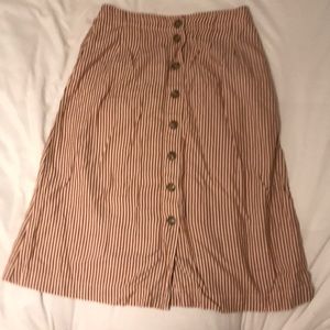 Madewell striped midi skirt